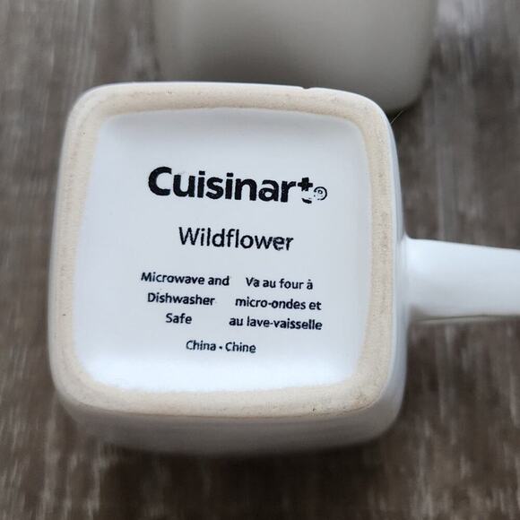 Cuisinart Wildflower Black and White 4 piece Mug‎ Set Lot - Picture 9 of 12